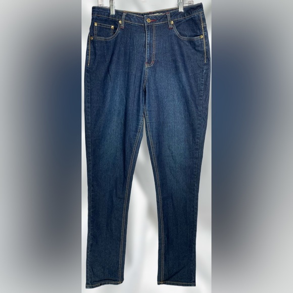 Moto Blues Stretch Skinny Jeans Size 14 - Picture 1 of 9